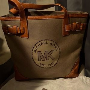 Rusty brown and cream Michael kors purse